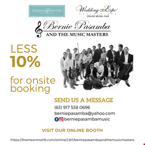 LESS 10% FOR ONSITE BOOKING!