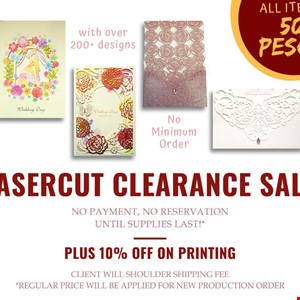Lasercut Clearance Sale