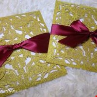 Modern Lasercut Wedding Invitations